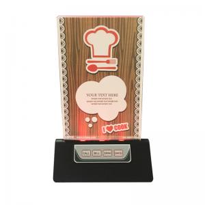 call button with stable stand menu holder